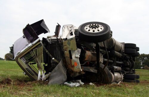 crashed lorry